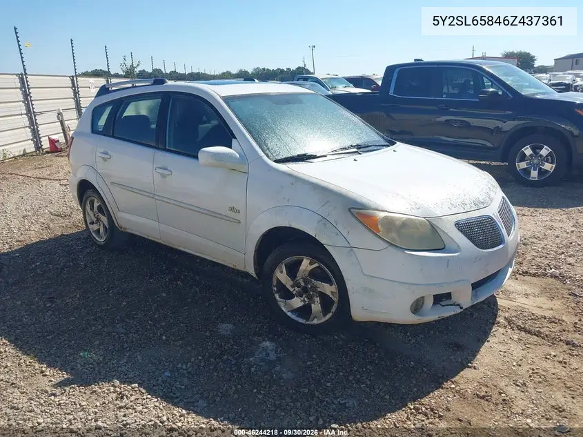 PONTIAC VIBE 2006, VIN 5Y2SL65846Z437361