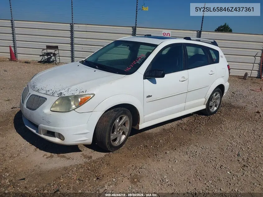 2006 PONTIAC VIBE VIN 5Y2SL65846Z437361 — фото 2
