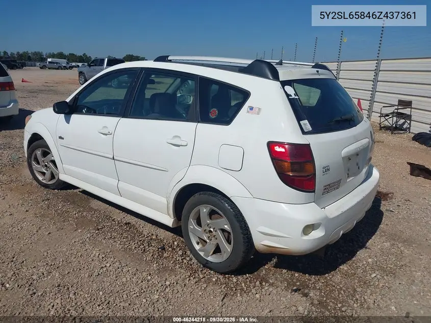 2006 PONTIAC VIBE VIN 5Y2SL65846Z437361 — фото 3