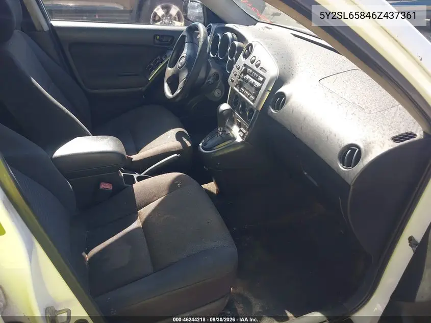 2006 PONTIAC VIBE VIN 5Y2SL65846Z437361 — фото 5