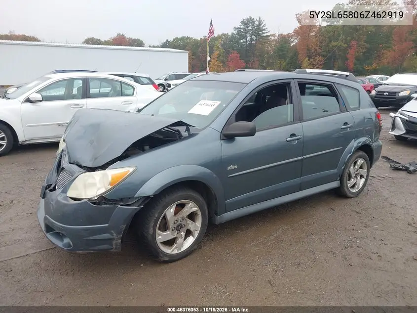 2006 PONTIAC VIBE VIN 5Y2SL65806Z462919 — фото 2