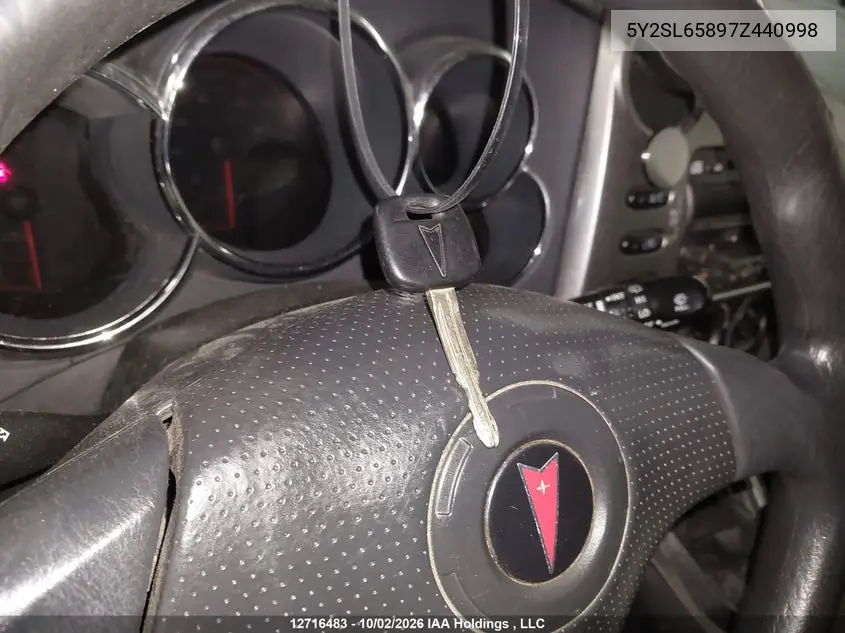 2007 PONTIAC VIBE VIN 5Y2SL65897Z440998 — фото 11