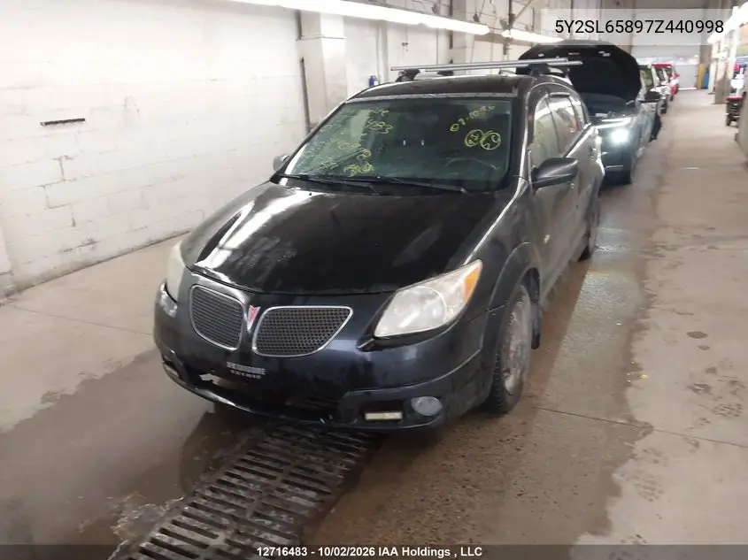 2007 PONTIAC VIBE VIN 5Y2SL65897Z440998 — фото 13