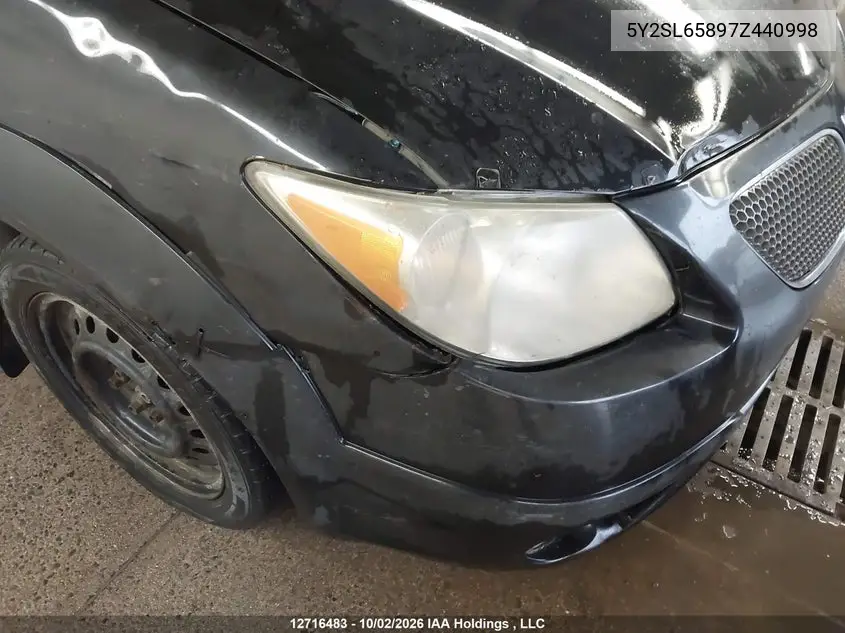 2007 PONTIAC VIBE VIN 5Y2SL65897Z440998 — фото 6