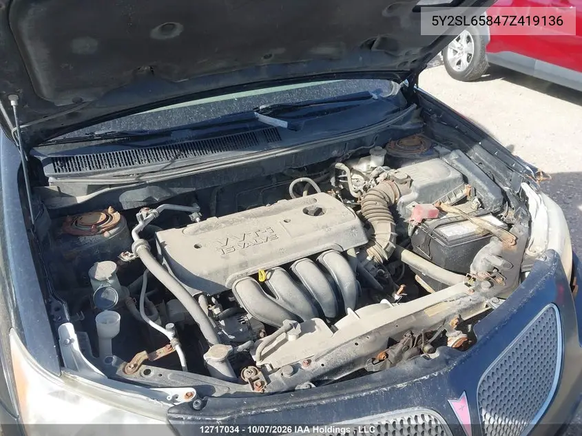 2007 PONTIAC VIBE VIN 5Y2SL65847Z419136 — фото 10