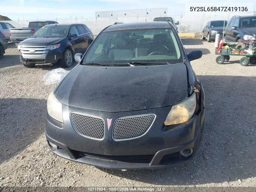2007 PONTIAC VIBE VIN 5Y2SL65847Z419136 — фото 12