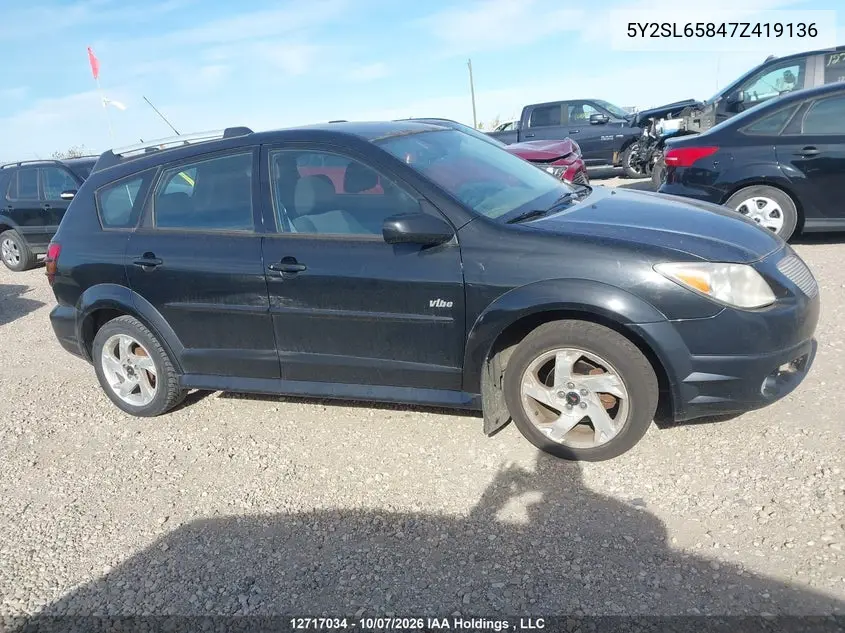 2007 PONTIAC VIBE VIN 5Y2SL65847Z419136 — фото 13