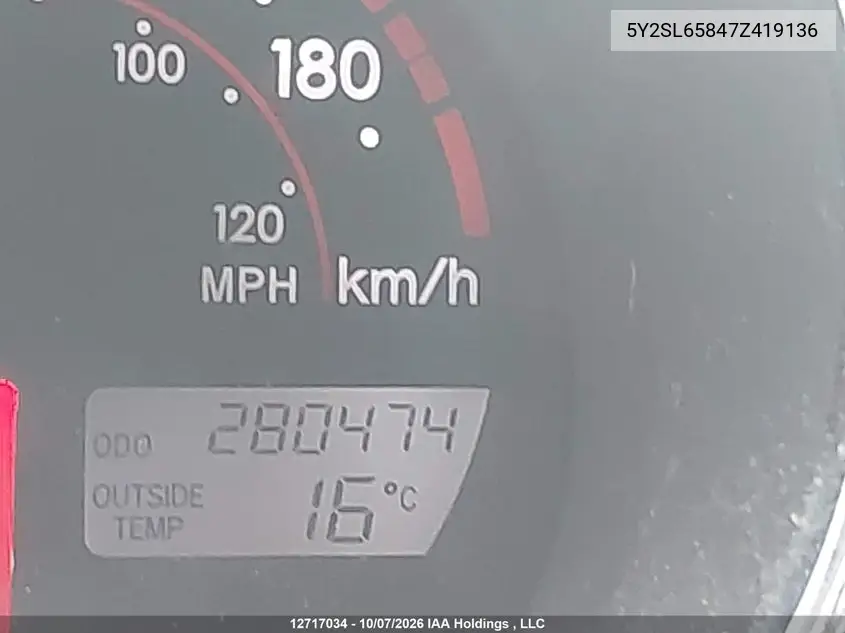 2007 PONTIAC VIBE VIN 5Y2SL65847Z419136 — фото 15