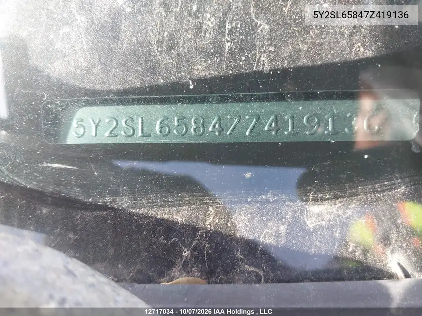 2007 PONTIAC VIBE VIN 5Y2SL65847Z419136 — фото 19