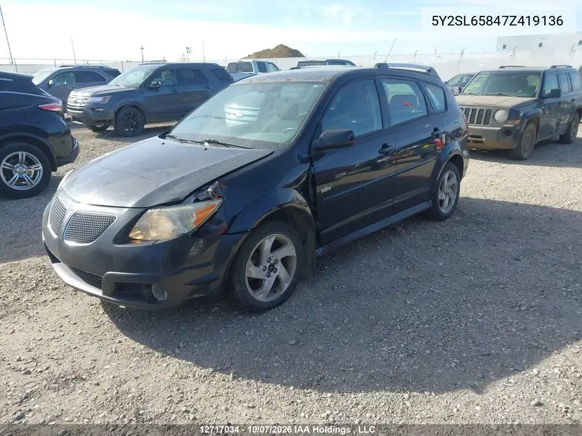 2007 PONTIAC VIBE VIN 5Y2SL65847Z419136 — фото 2