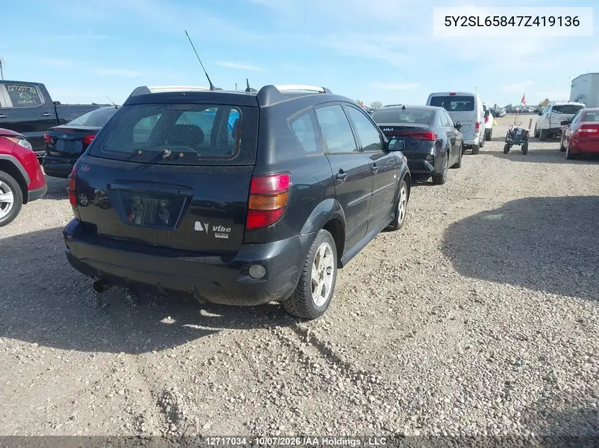 2007 PONTIAC VIBE VIN 5Y2SL65847Z419136 — фото 4