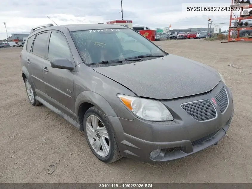 PONTIAC VIBE 2007, VIN 5Y2SL65827Z435271