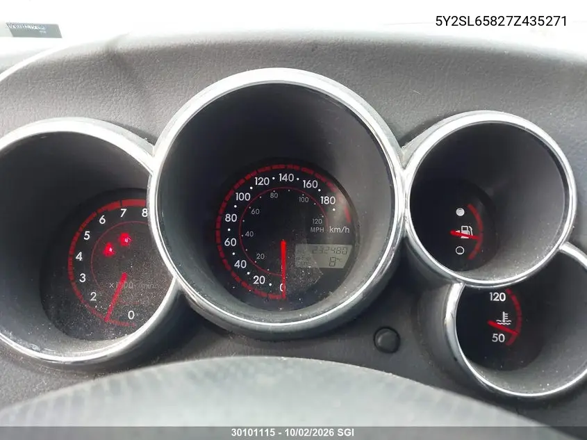 2007 PONTIAC VIBE VIN 5Y2SL65827Z435271 — фото 7
