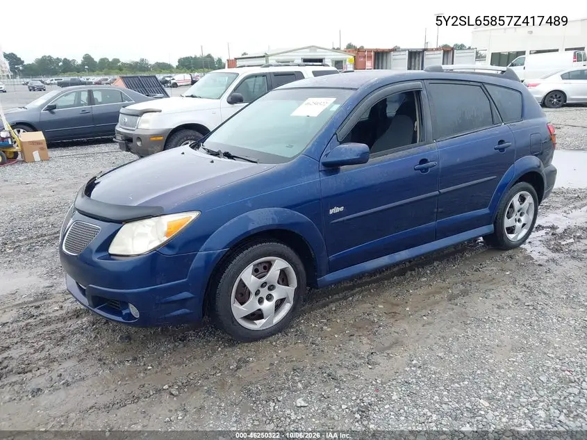 2007 PONTIAC VIBE VIN 5Y2SL65857Z417489 — фото 2