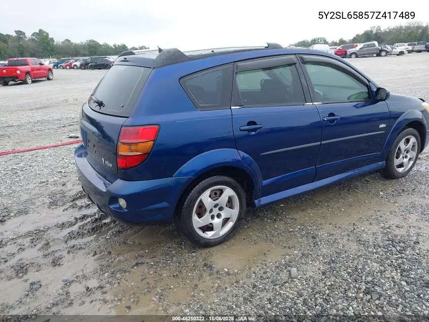 2007 PONTIAC VIBE VIN 5Y2SL65857Z417489 — фото 4