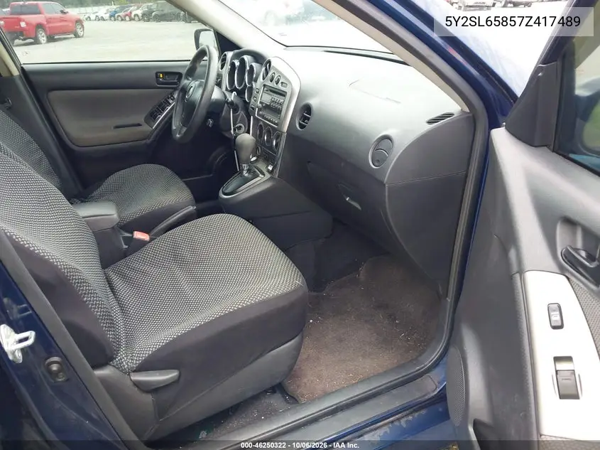 2007 PONTIAC VIBE VIN 5Y2SL65857Z417489 — фото 5