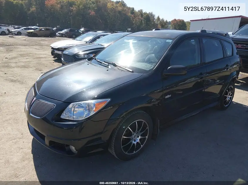 2007 PONTIAC VIBE VIN 5Y2SL67897Z411417 — фото 2