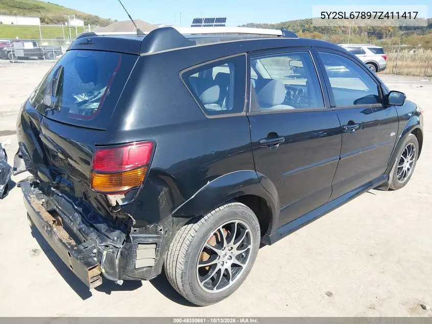 2007 PONTIAC VIBE VIN 5Y2SL67897Z411417 — фото 4
