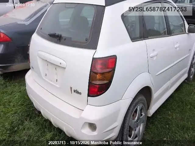 2008 PONTIAC VIBE VIN 5Y2SL65878Z417253 — фото 4