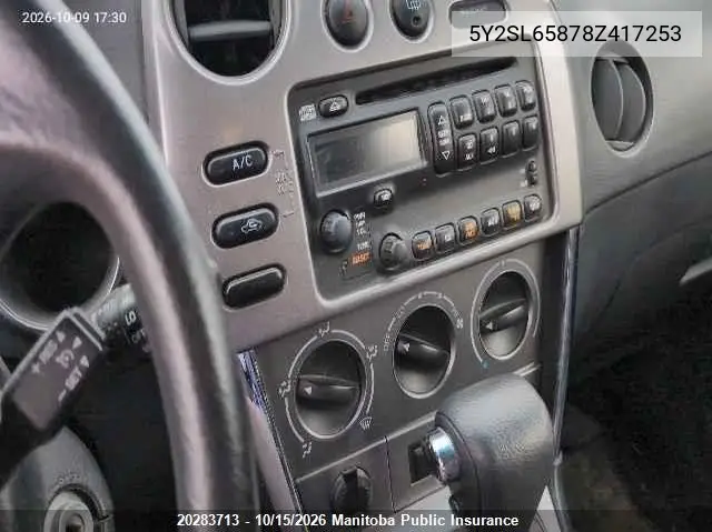2008 PONTIAC VIBE VIN 5Y2SL65878Z417253 — фото 5