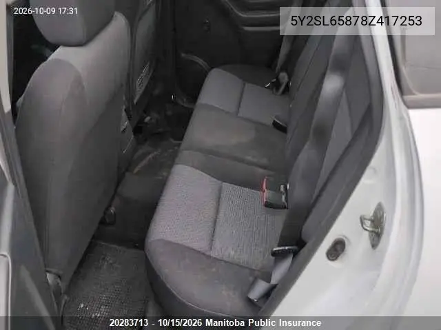 2008 PONTIAC VIBE VIN 5Y2SL65878Z417253 — фото 7