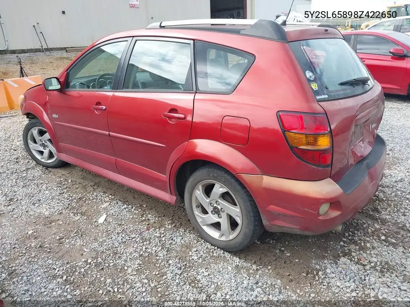 2008 PONTIAC VIBE VIN 5Y2SL65898Z422650 — фото 3