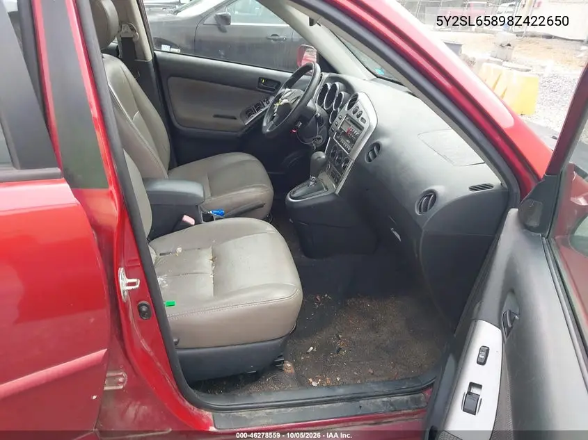 2008 PONTIAC VIBE VIN 5Y2SL65898Z422650 — фото 5