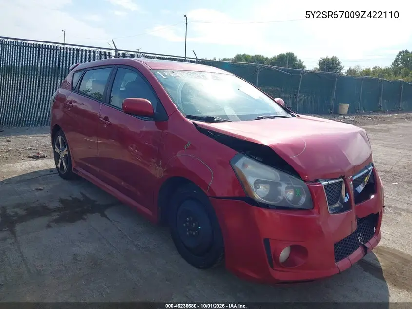 PONTIAC VIBE 2009, VIN 5Y2SR67009Z422110