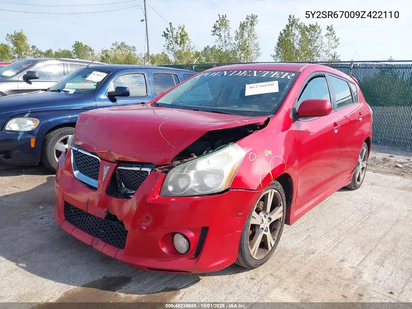 2009 PONTIAC VIBE VIN 5Y2SR67009Z422110 — фото 2