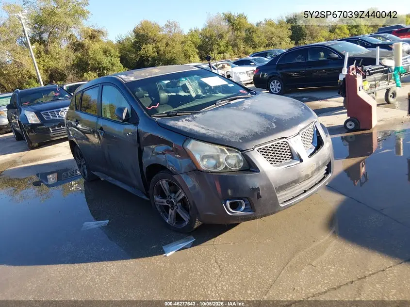 PONTIAC VIBE 2009, VIN 5Y2SP67039Z440042