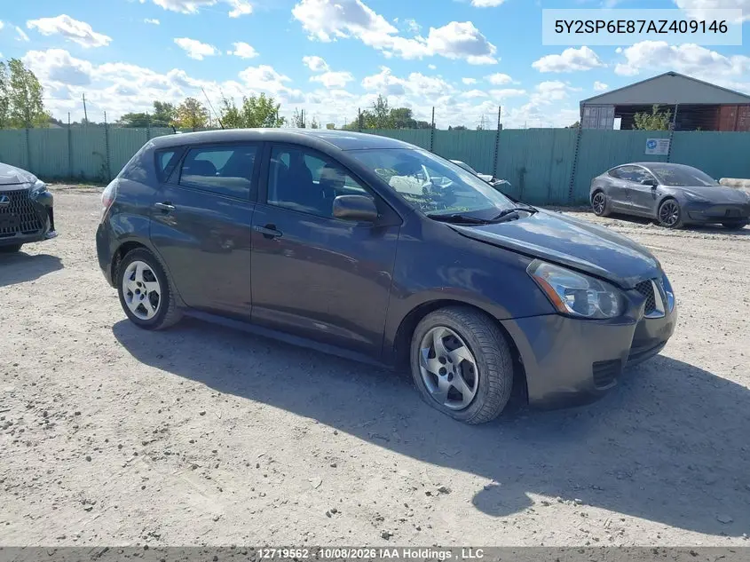 PONTIAC VIBE 2010, VIN 5Y2SP6E87AZ409146