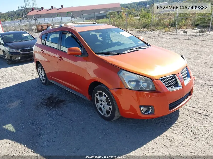 PONTIAC VIBE 2010, VIN 5Y2SM6E04AZ409382