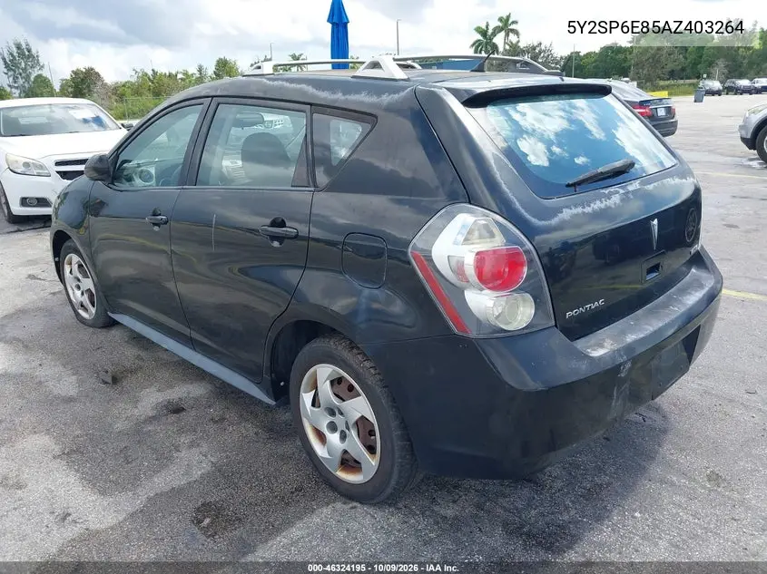 2010 PONTIAC VIBE VIN 5Y2SP6E85AZ403264 — фото 3