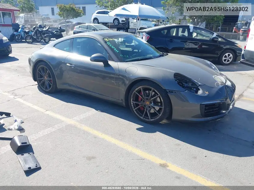 PORSCHE 911 2017, VIN WP0AB2A95HS123302