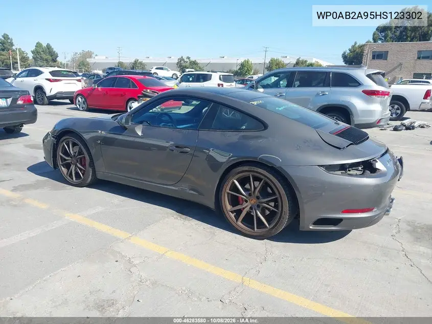 2017 PORSCHE 911 VIN WP0AB2A95HS123302 — фото 3