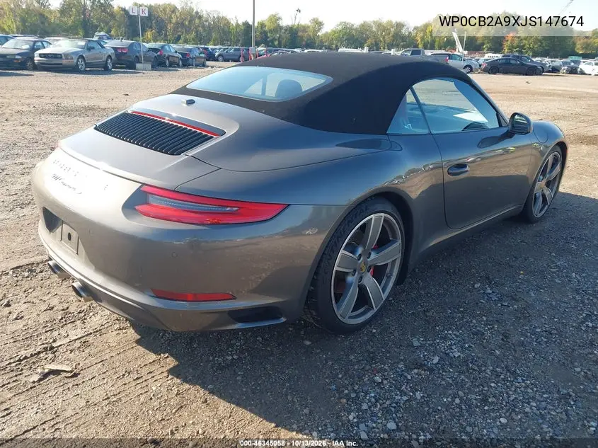 2018 PORSCHE 911 VIN WP0CB2A9XJS147674 — фото 4