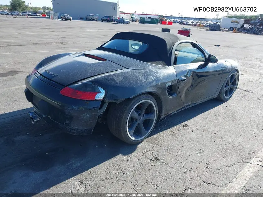 2000 PORSCHE BOXSTER VIN WP0CB2982YU663702 — фото 4