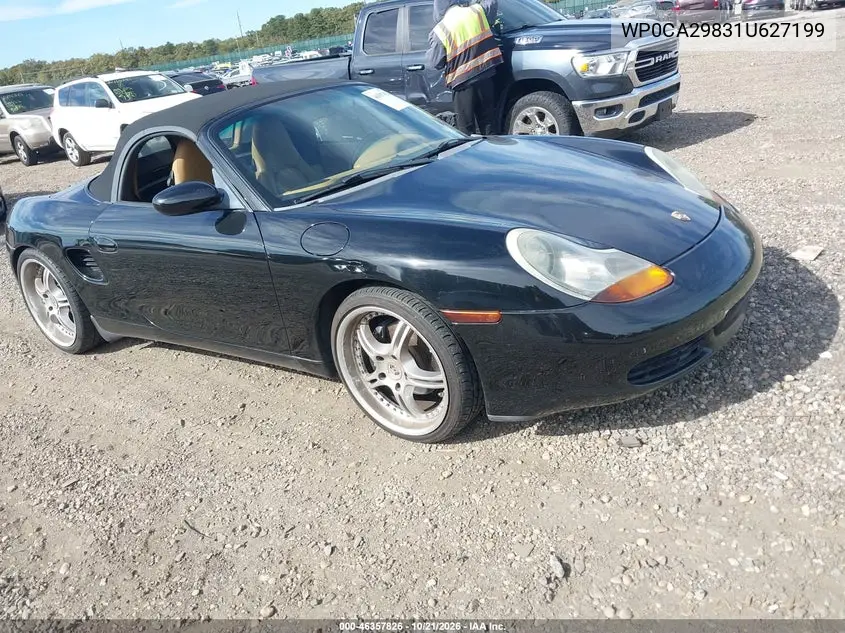 PORSCHE BOXSTER 2001, VIN WP0CA29831U627199