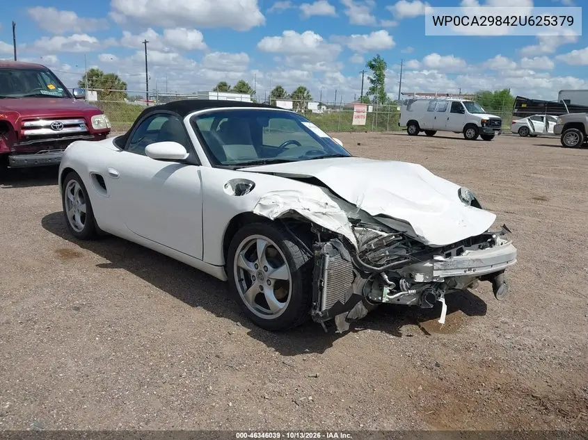 PORSCHE BOXSTER 2002, VIN WP0CA29842U625379