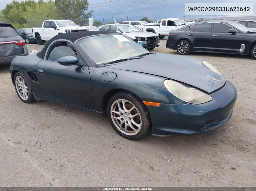 PORSCHE BOXSTER 2003, VIN WP0CA29833U623642