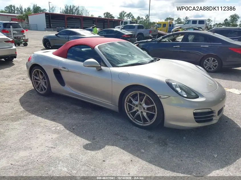 PORSCHE BOXSTER 2013, VIN WP0CA2A88DK112386
