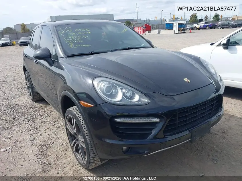 PORSCHE CAYENNE 2011, VIN WP1AC2A21BLA87477