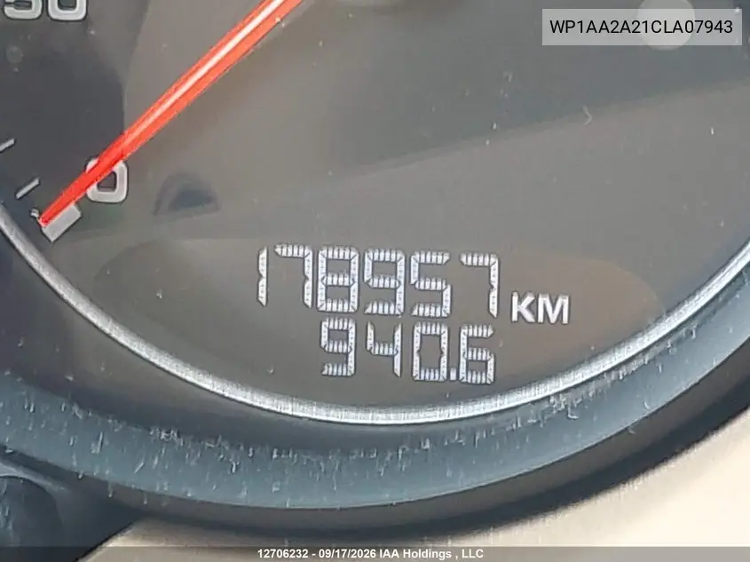2012 PORSCHE CAYENNE VIN WP1AA2A21CLA07943 — фото 15