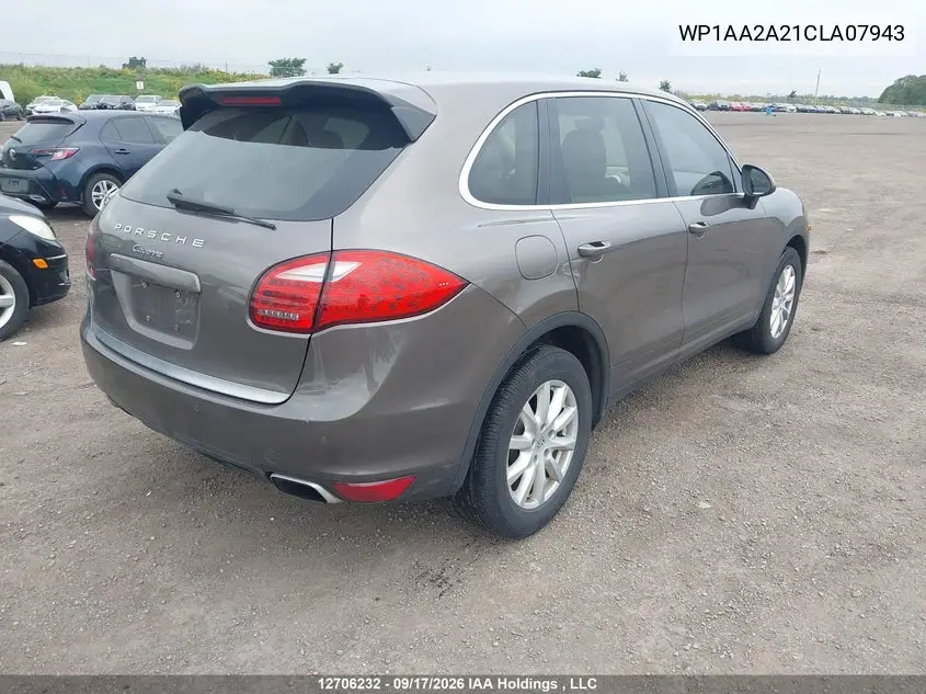 2012 PORSCHE CAYENNE VIN WP1AA2A21CLA07943 — фото 4