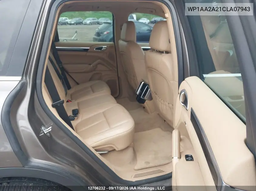 2012 PORSCHE CAYENNE VIN WP1AA2A21CLA07943 — фото 8