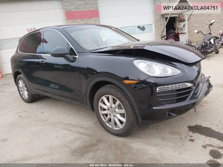 PORSCHE CAYENNE 2012, VIN WP1AA2A2XCLA04751