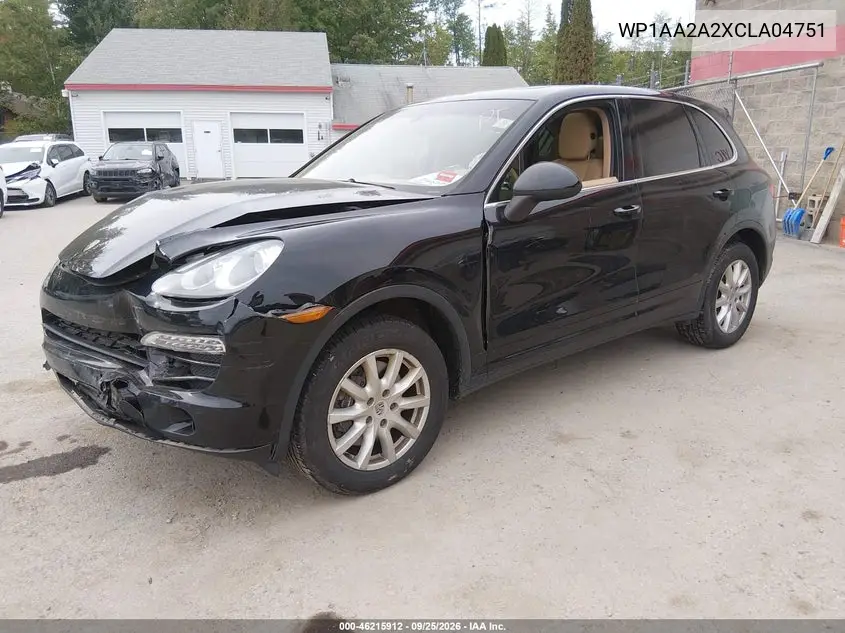 2012 PORSCHE CAYENNE VIN WP1AA2A2XCLA04751 — фото 2