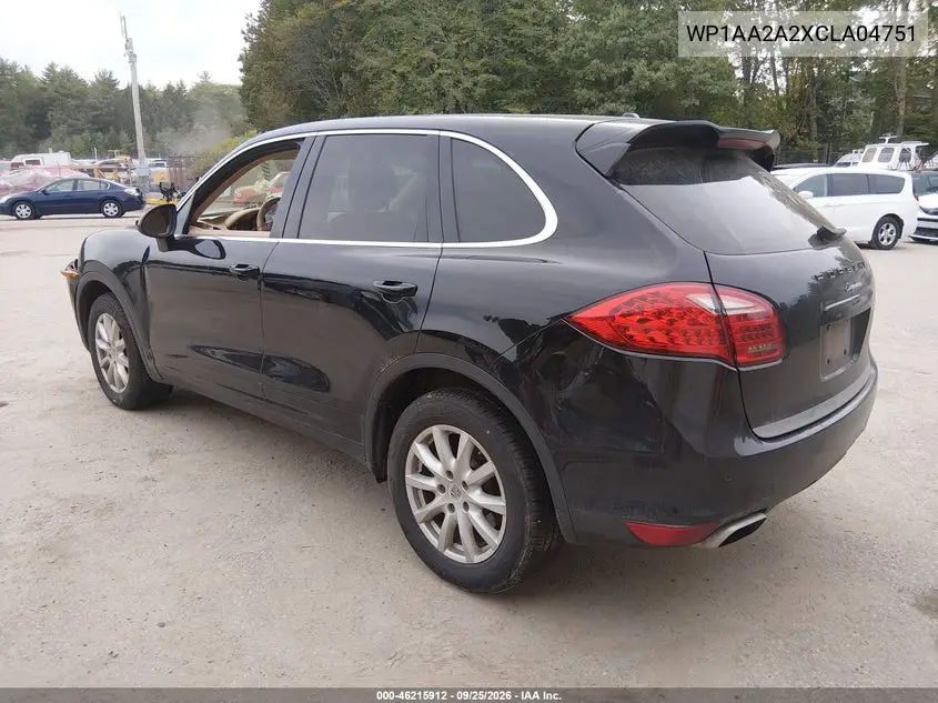 2012 PORSCHE CAYENNE VIN WP1AA2A2XCLA04751 — фото 3
