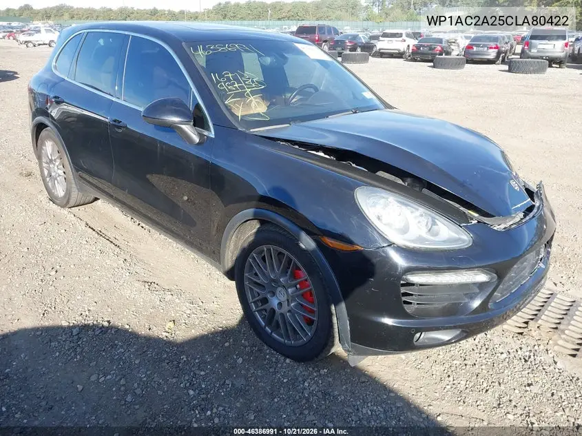 PORSCHE CAYENNE 2012, VIN WP1AC2A25CLA80422