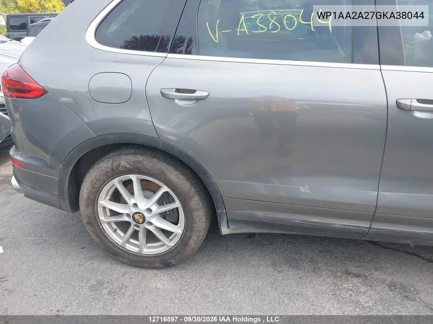 2016 PORSCHE CAYENNE VIN WP1AA2A27GKA38044 — фото 12